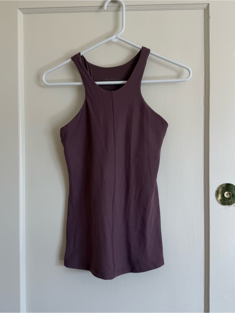 Athleta Plum Racerback High Neck Tank